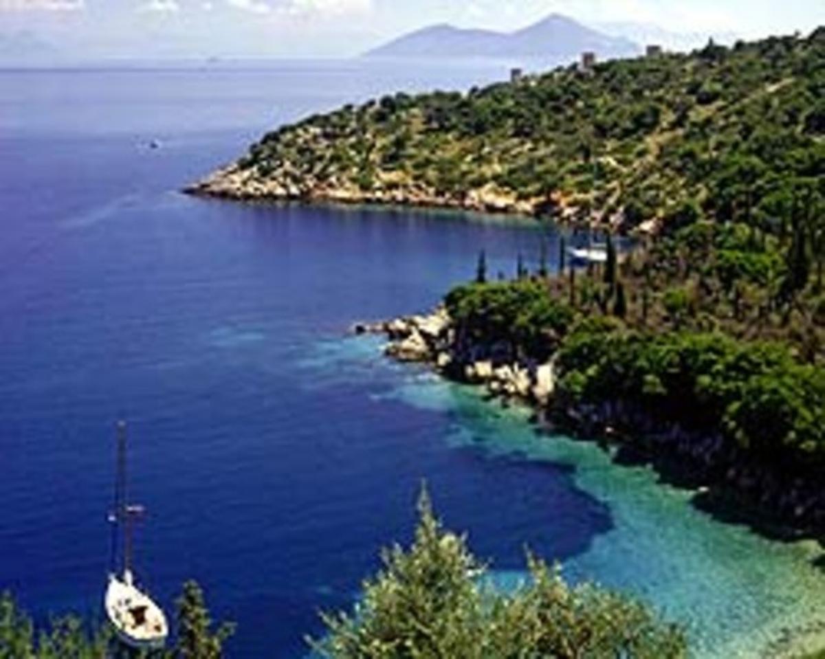 Una vista de la costa d’Ítaca. Una vista de la costa d’Ítaca.