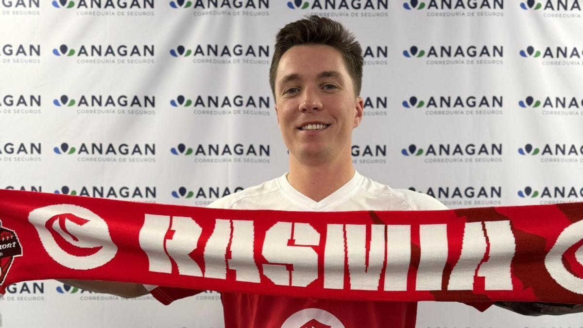 Justin Jaworski durante su presentación como jugador del Casademont Zaragoza