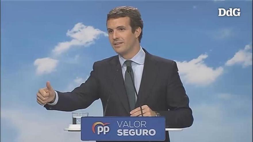 Casado vol tornar a un PP reconeixible, acusa Cs d'hipòcrites" i qualifica Vox d'ultradreta