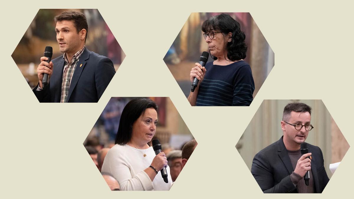 Mario Conejos, Irma Povedano, Rosa Guillermo y José Arenes, en su intervención.