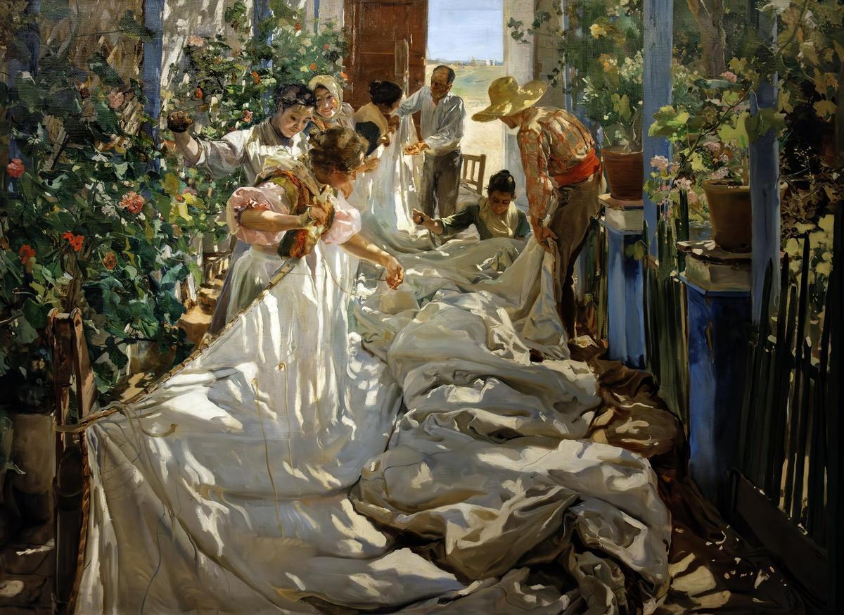 Obra final, 'Coseindo la vela' (1896).