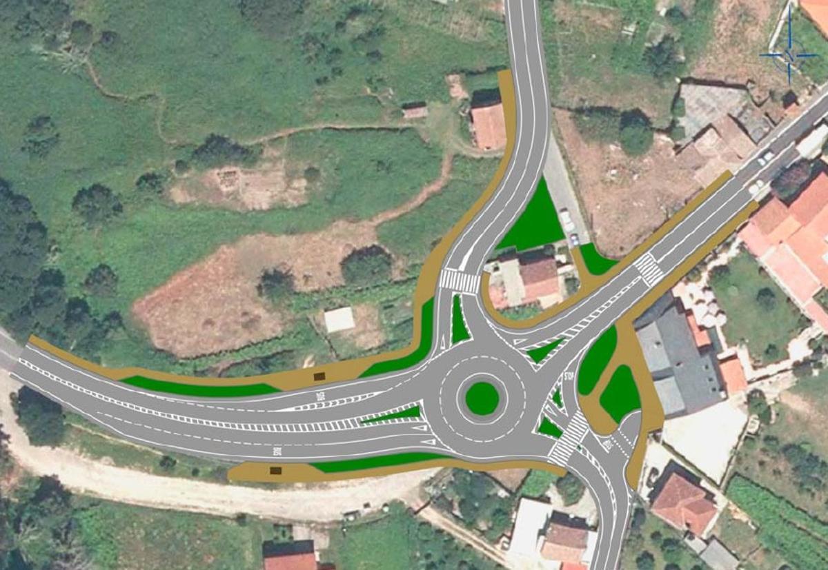 Propuesta de reordenación de la zona, con la futura glorieta