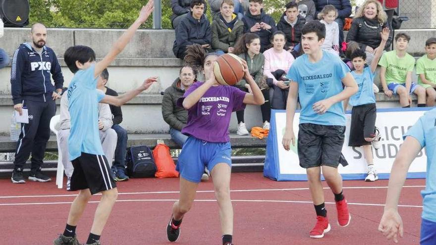 La fiesta acogió ayer el Torneo de Basket Trofeo Cantodarea en el Parque Azul. // Santos Álvarez