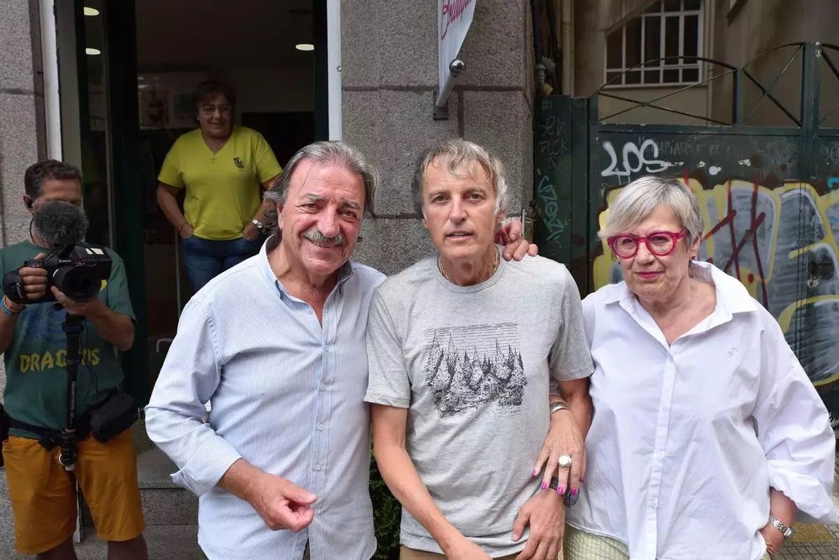 La visita de Jesús Calleja a O Grove, hace justamente un año.