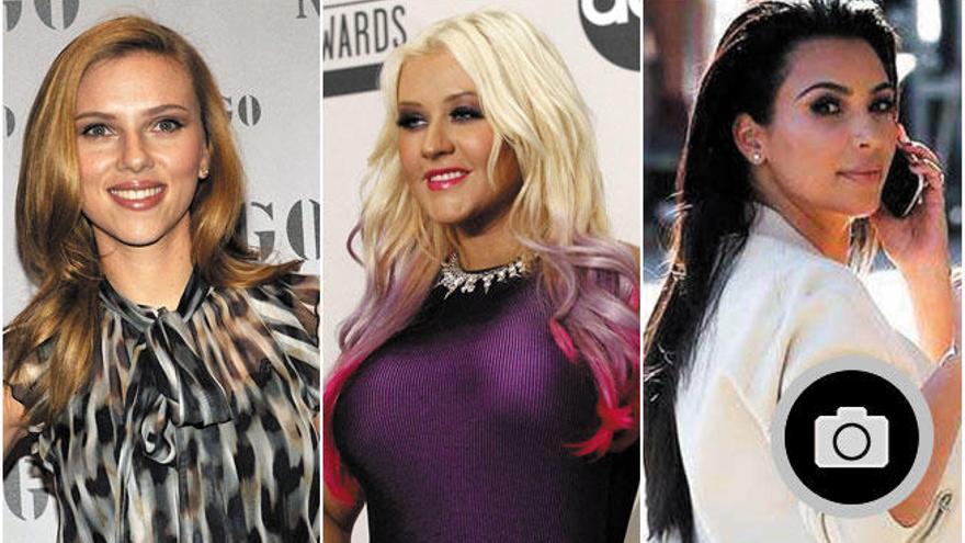 Scarlett Johannson, Kim Kardashian y Christina Aguilera.