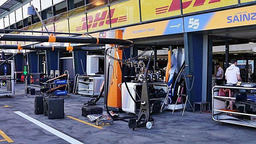 Garaje de Carlos Sainz (McLaren) en Australia