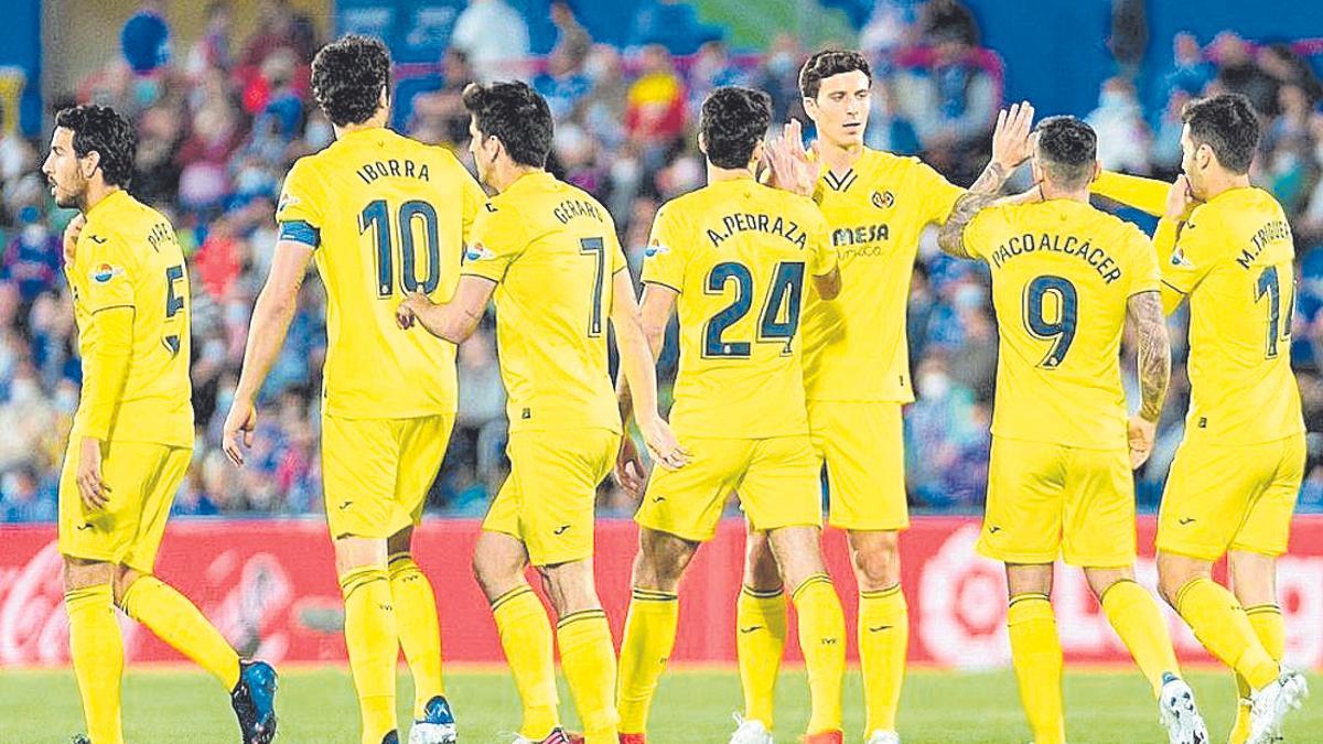 Una imagen de archivo del Villarreal celebrando un gol