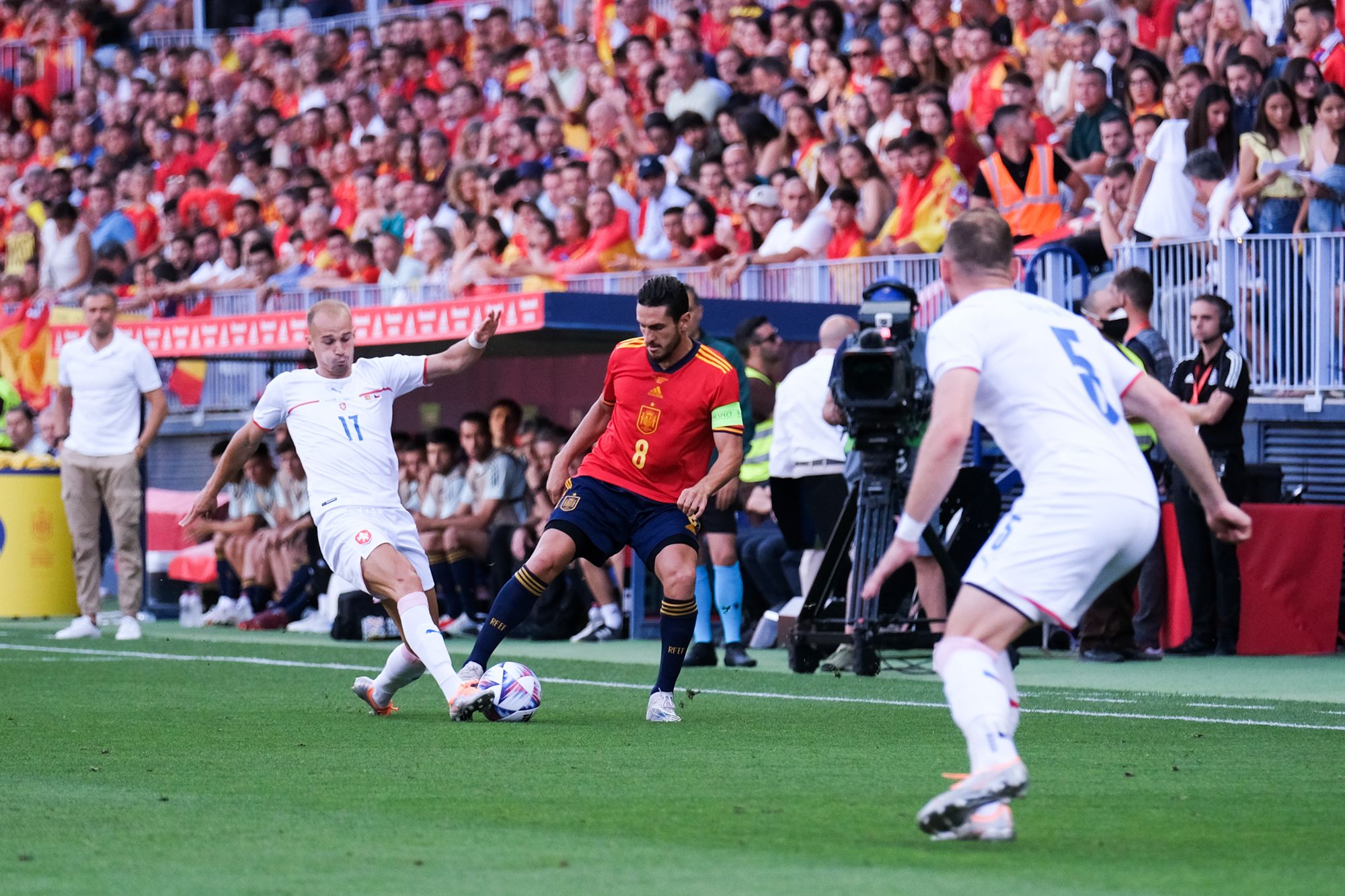 El España - República Checa en La Rosaleda, en imágenes