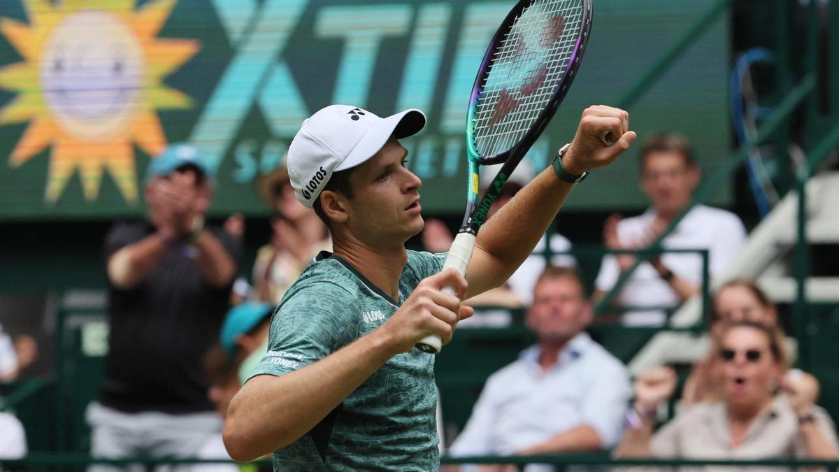 Medvedev durante el Torneo de Halle