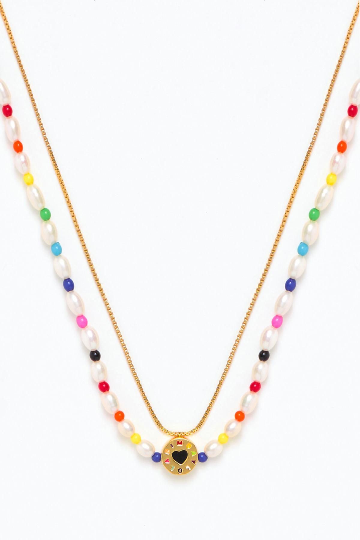 Doble collar multicolor