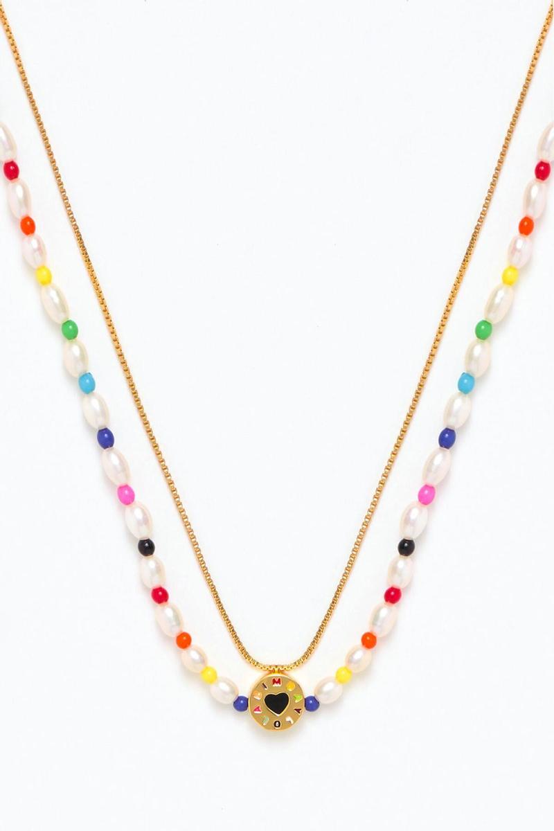 Doble collar multicolor