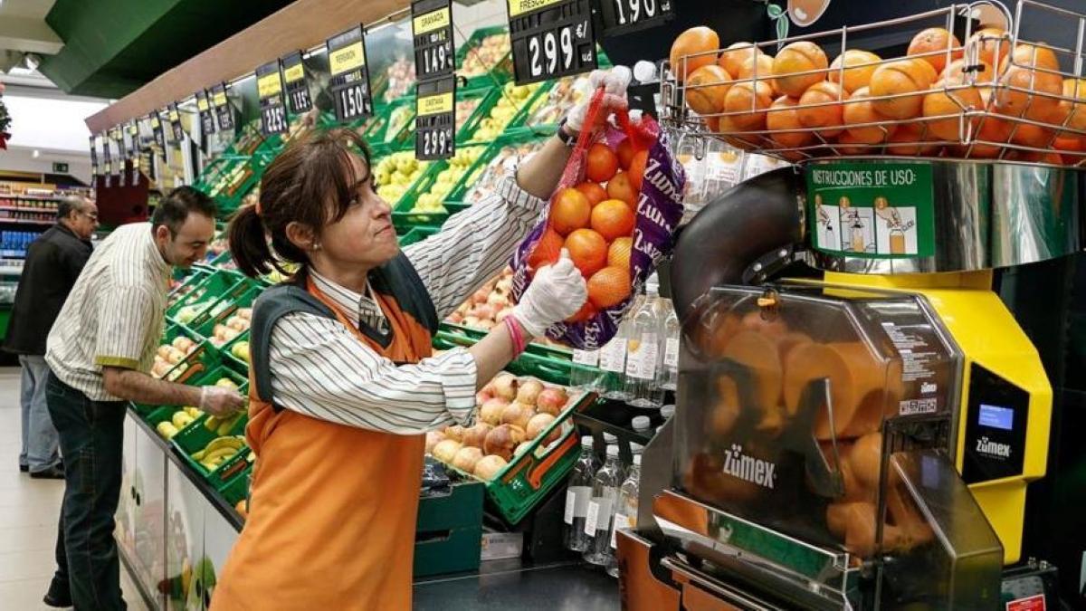 Trabajadora de Mercadona