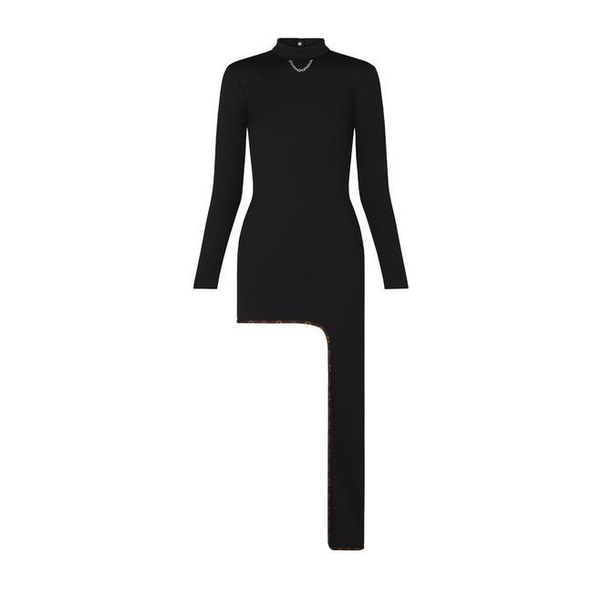 Vestido deportivo negro asimétrico de Louis Vuitton