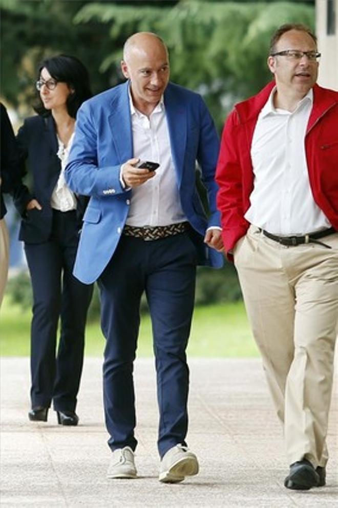 El jutge Luis Aláez i el fiscal Antonio Roma, encarregats del cas de l’accident de Santiago, el mes de juliol passat.