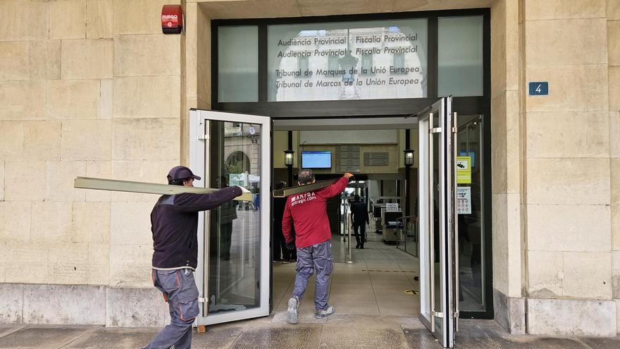 Justicia inicia cuatro meses de obras en la Audiencia de Alicante por aluminosis