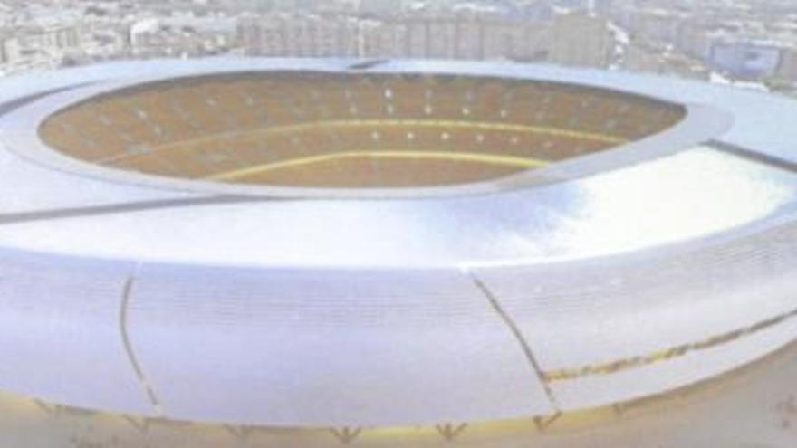 Una imagen del nuevo proyecto del estadio presentado por el arquitecto Mark Fenwick