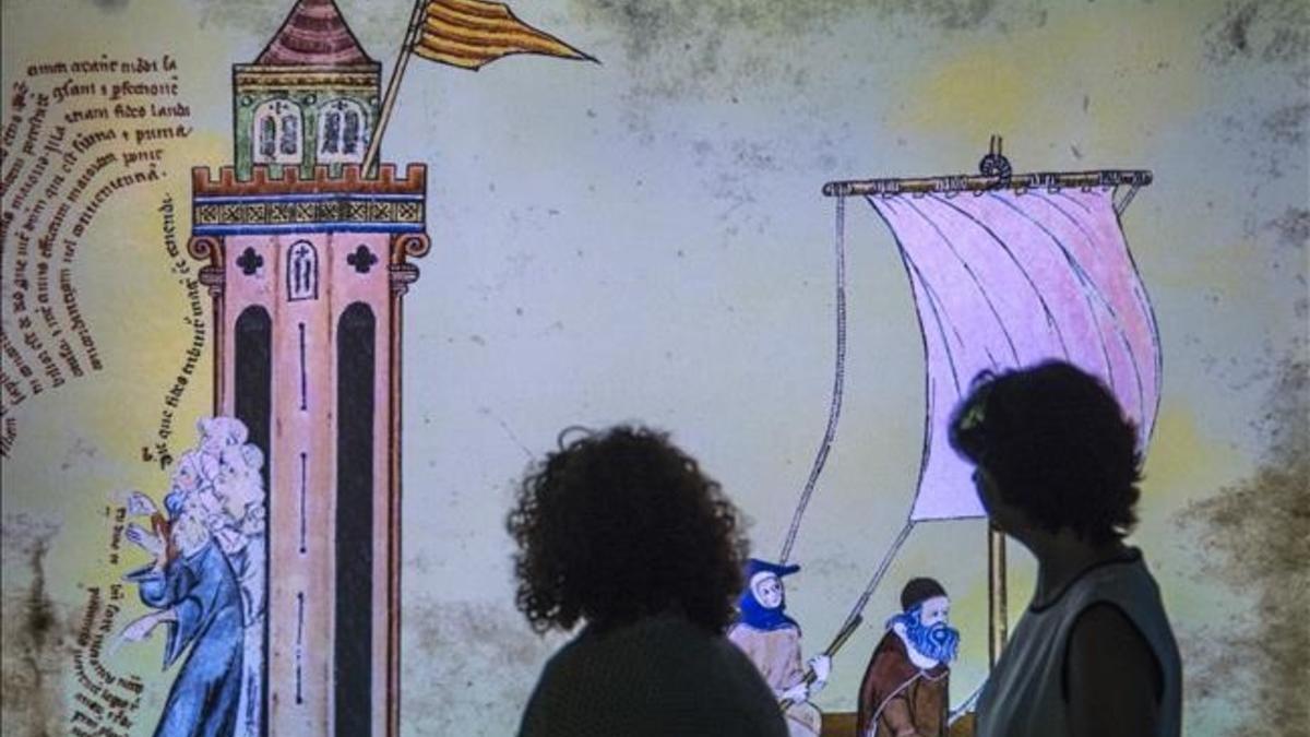 Exposición sobre Ramon Llull en el CCCB. Vídeo animado sobre su vida basado en las miniaturas del 'Breviculum' de Karlsruhe.
