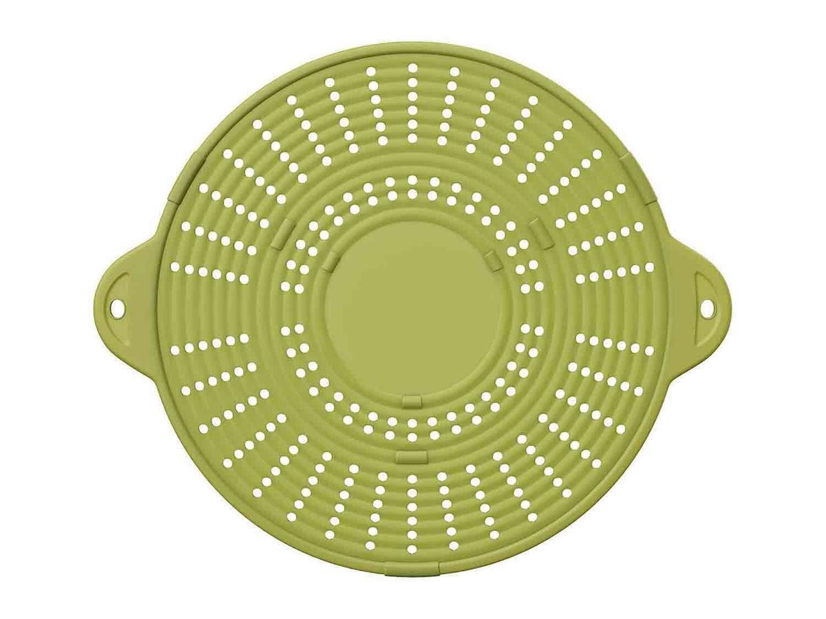 Tapa antisalpicaduras en color verde.