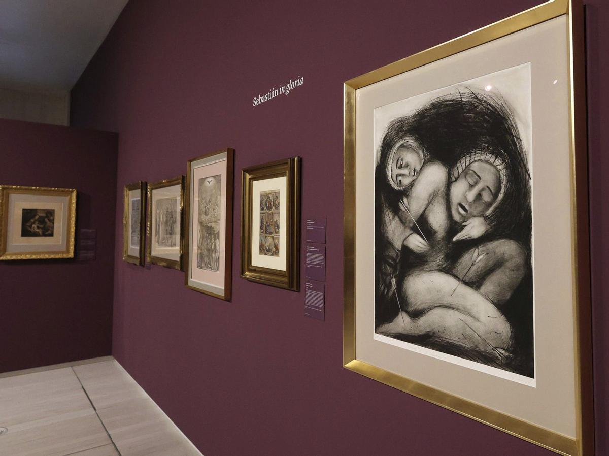 Obra «Estudio para San Sebastián II», de Ana María Pacheco, expuesta en el Museo de Pontevedra.