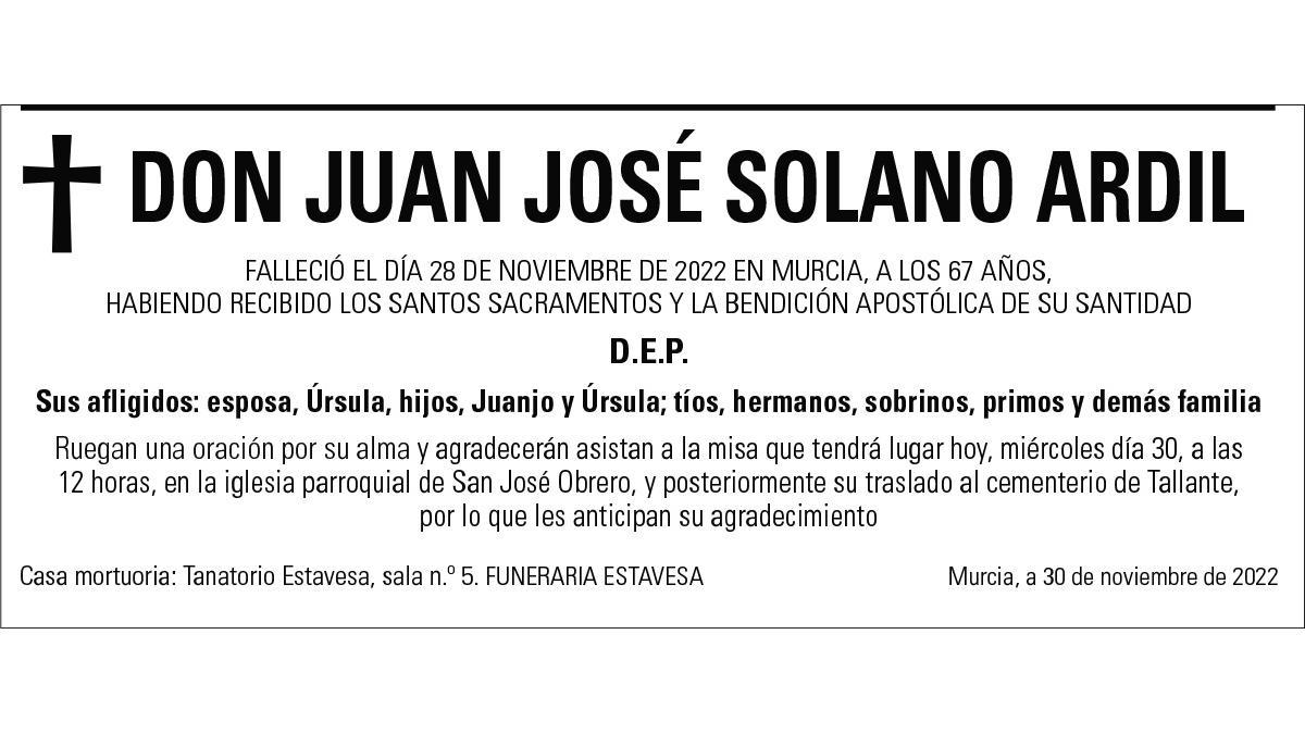 D. Juan José Solano Ardil
