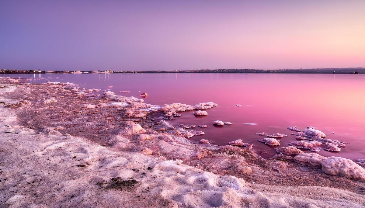 Salinas de Torrevieja, de un imponente color rosa