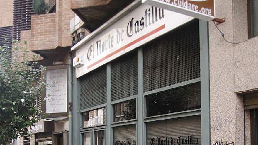 La sede de El Norte de Castilla en Zamora, ya cerrada en la jornada de ayer.