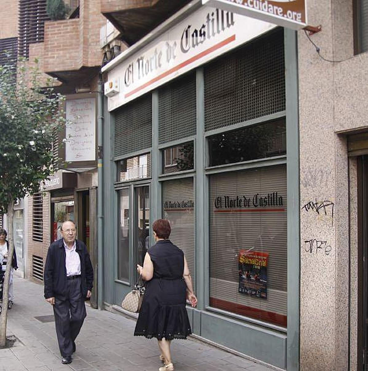 La sede de El Norte de Castilla en Zamora, ya cerrada en la jornada de ayer.