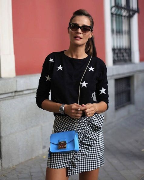 La minifalda de cuadros de Zara de Lady Addict
