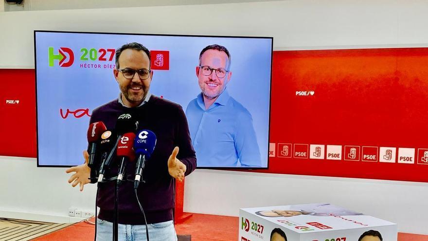 Héctor Díez activa la precampaña del PSOE con visitas semanales a barrios y pedanías de Elche