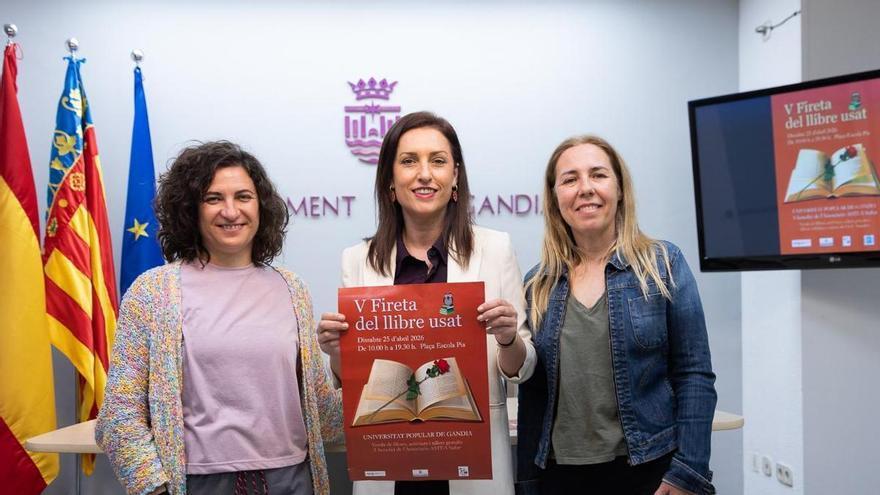 Libros, talleres y solidaridad en la quinta edición de la Fireta del Llibre Usat de Gandia