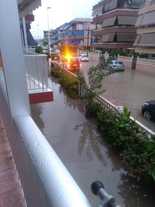 Los efectos de la lluvia en Elche y Santa Pola