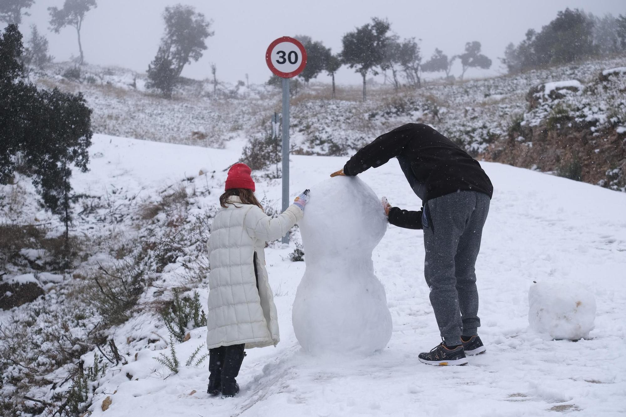 Nevada en el Alto Vinalopó