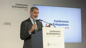 El rey Felipe VI clausura la VIII Conferencia de Embajadores de España, este jueves en Madrid