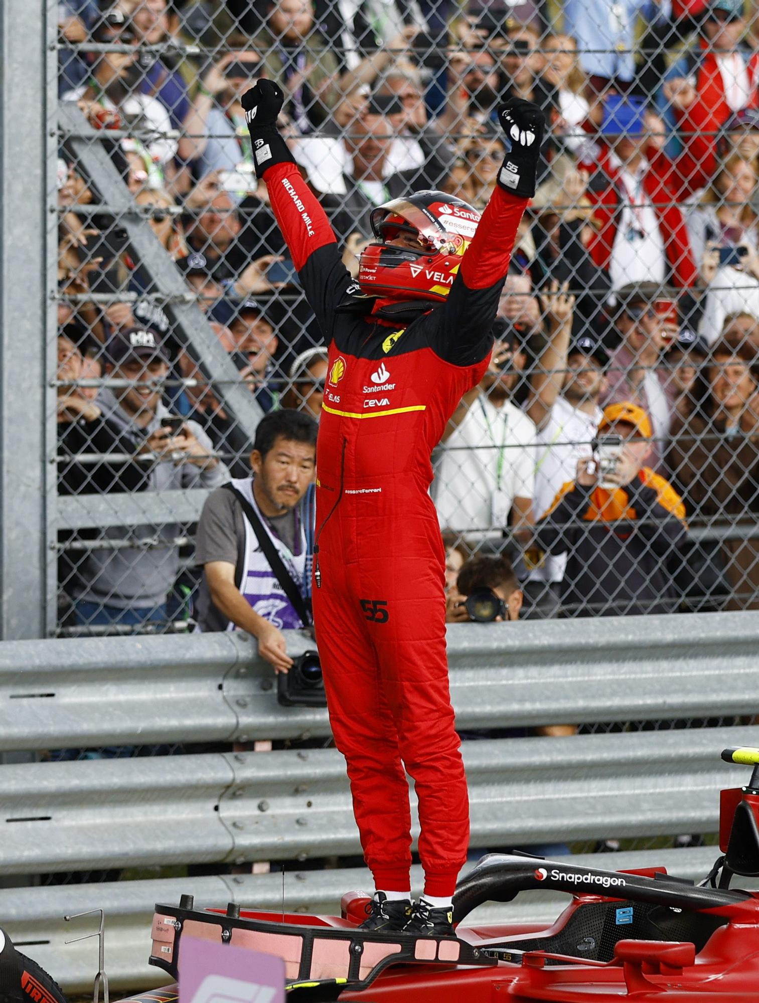 Así ha sido el podio con la victoria de Carlos Sainz