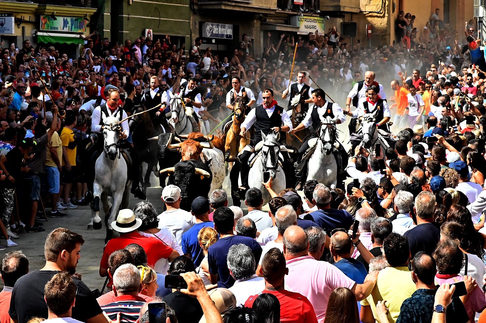 Un instante de la Entrada de este domingo, la última de la semana taurina en Segorbe.