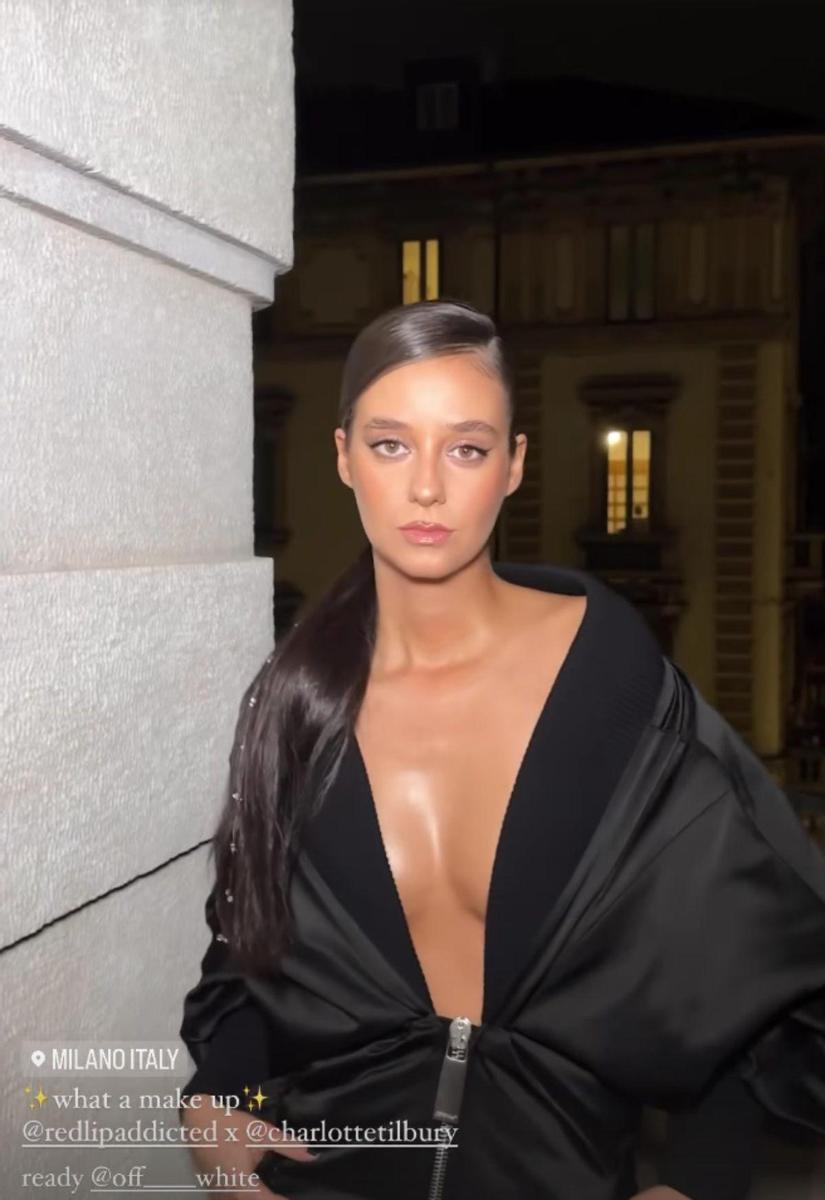 Victoria Federica con escotazo y coleta baja con brillos