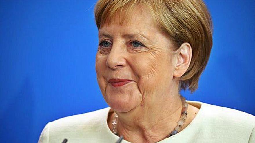 Angela Merkel, en una conferència d&#039;aquesta setmana.