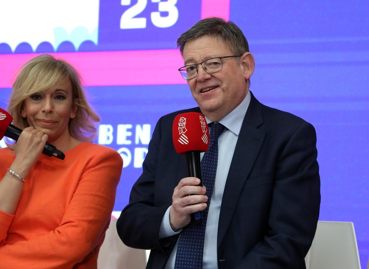 El presidente Puig, durante el acto institucional.