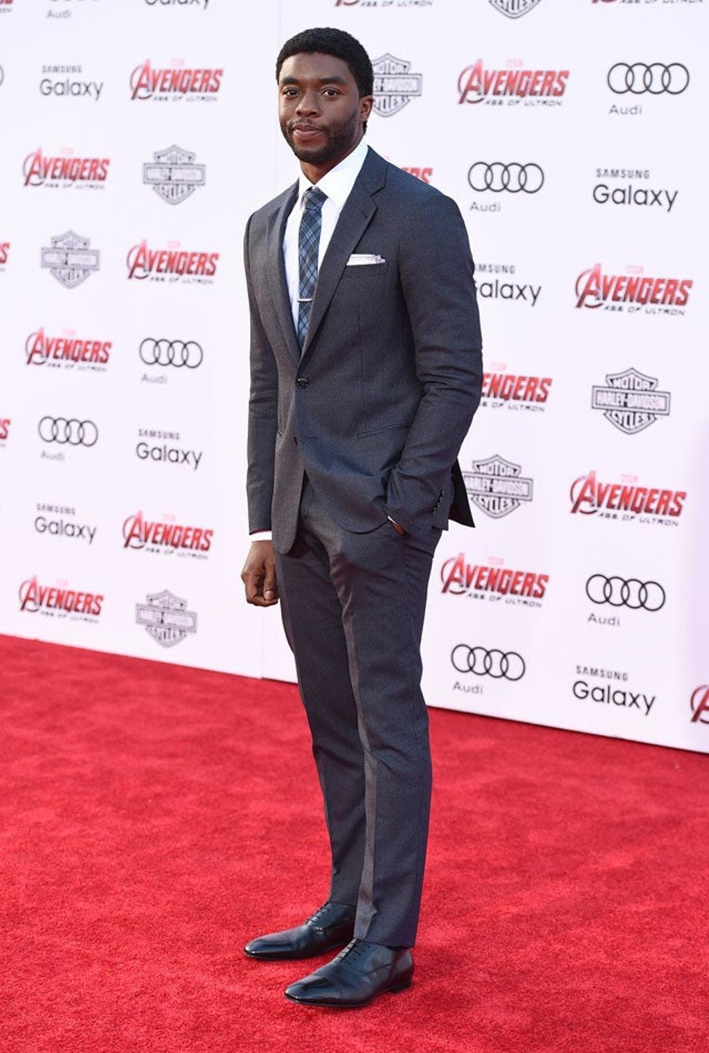 Chadwick Boseman en la première de 'Los Vengadores: la era de Ultrón' en Los Ángeles