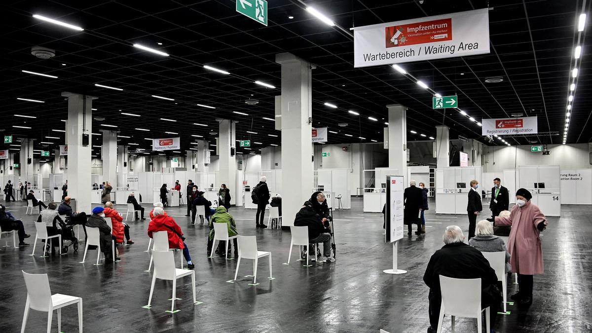 Un centro de vacunación en Alemania.