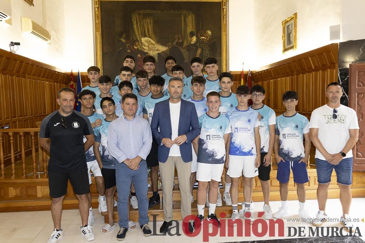 Recepción de los equipos de fútbol de las Escuelas Municipales de Caravaca que han conseguido ascenso