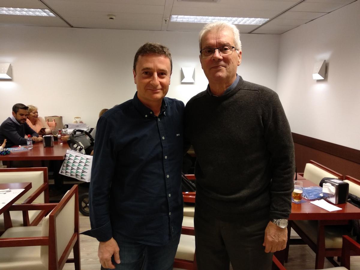 Dani Badia y Roberto Álvarez, periodista y entrenador