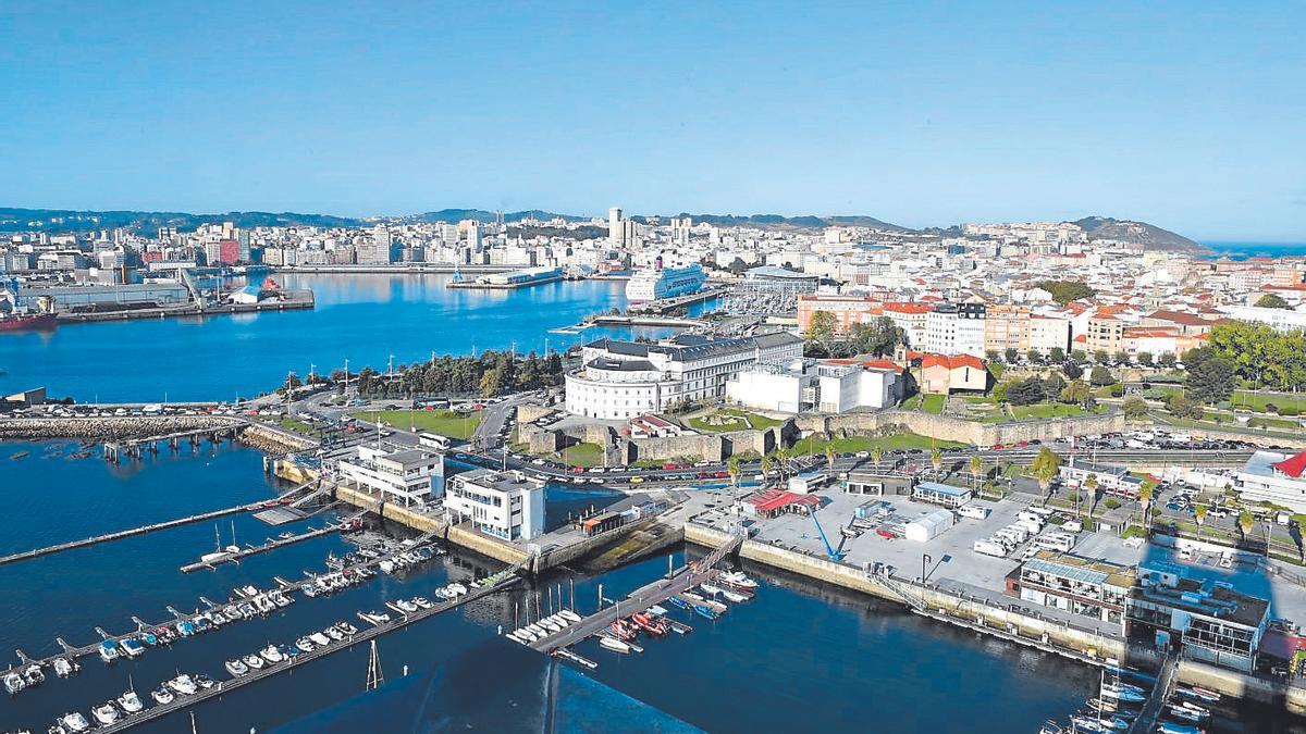 Vista general de los muelles interiores