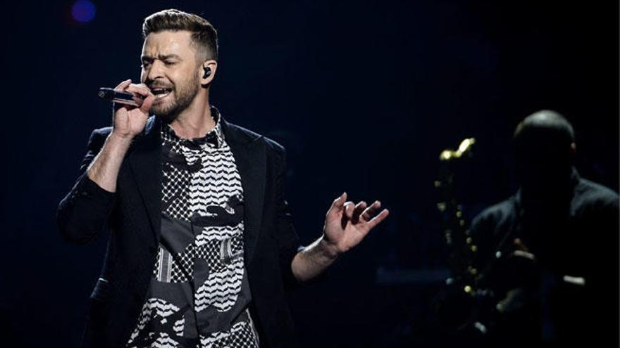 El cantante Justin Timberlake durante uno de sus conciertos.