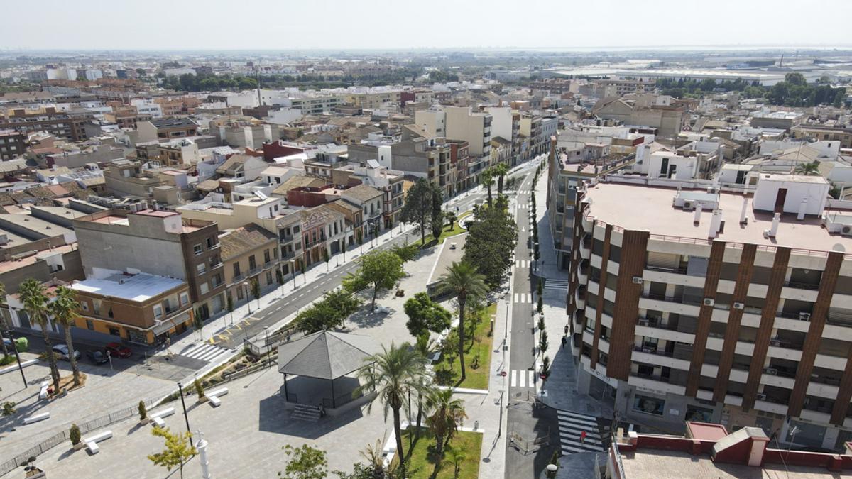 Una vista aérea de Picassent.