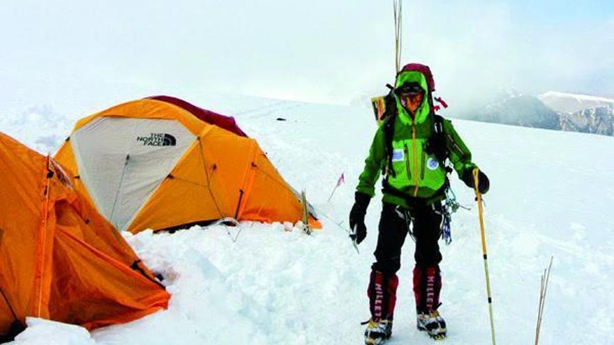 Sechu López, durante un momento de su ascensión, llegando al campo 2. // http://www.sechugalicia.com