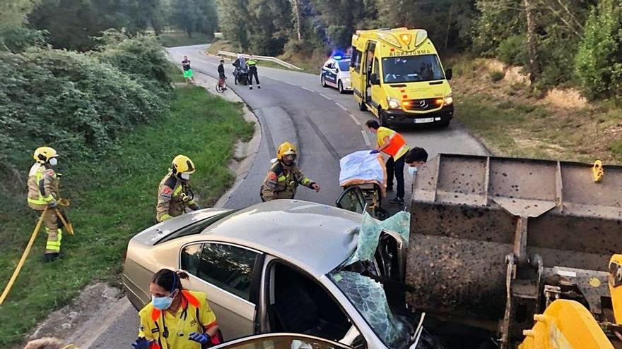 Els dos vehicles implicats en l&#039;accident.