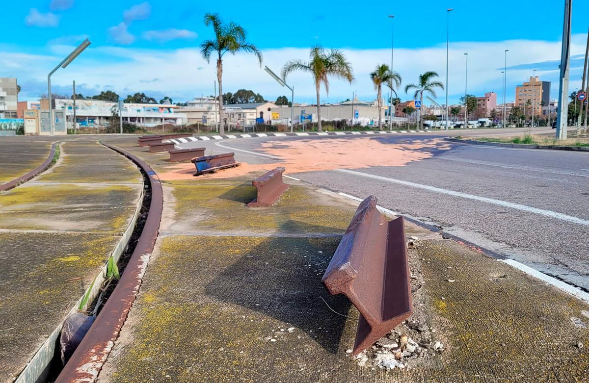 Desperfectos tras el accidente.