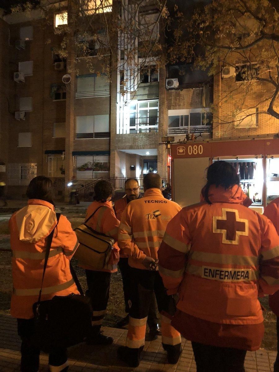 Incendio en una vivienda de Badajoz