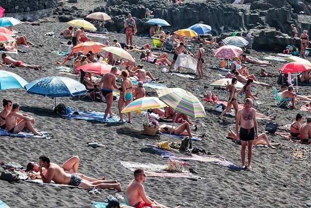 Playa Jardín, en Puerto de la Cruz